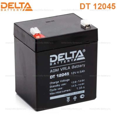 Лот: 9342877. Фото: 1. аккумулятор delta DT12045 12V... Аккумуляторы