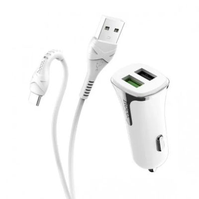 Лот: 19606804. Фото: 1. АЗУ HOCO с кабелем Type-C 2*USB... Другое (оснащение, оборудование, аксессуары)