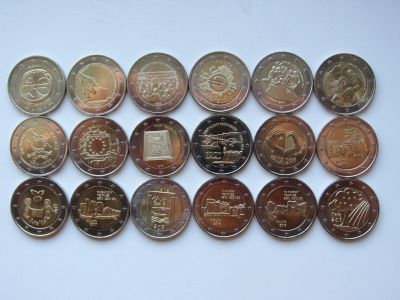 Лот: 15244029. Фото: 1. Мальта 2 евро 2009 - 2019 г полный... Наборы монет