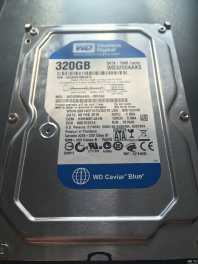 Лот: 13643967. Фото: 1. Жесткий диск WD 320Gb Blue (имеет... Жёсткие диски