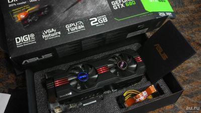 Лот: 9854490. Фото: 1. видеокарта Asus Geforce gtx 680... Видеокарты
