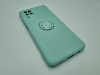 Лот: 18245496. Фото: 1. Чехол накладка Samsung A12 бирюзовый... Чехлы, бамперы