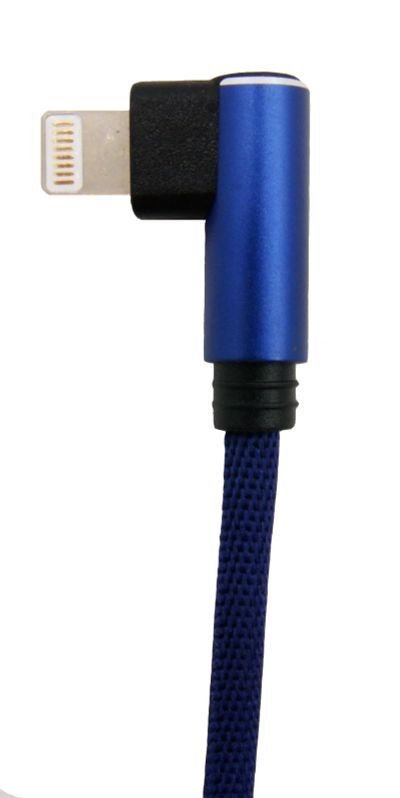 Лот: 16168642. Фото: 1. USB кабель iPhone Lace L 2A синий... Дата-кабели, переходники