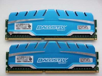Лот: 10938324. Фото: 1. 8Gb (2 x 4Gb) Crucial Ballistix... Оперативная память