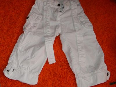 Лот: 5786110. Фото: 1. бриджики белые рост 100-116. Брюки, шорты, джинсы