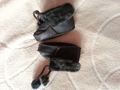 Лот: 4009587. Фото: 1. Зимние пинетки из овчины. Пинетки