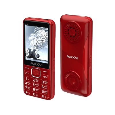 Лот: 25580893. Фото: 1. Сотовый Maxvi P110 Red 2sim/2... Кнопочные мобильные телефоны
