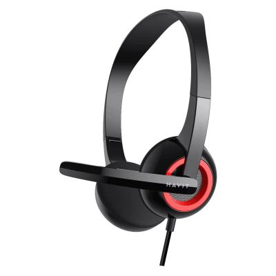 Лот: 24792035. Фото: 1. Наушники Havit H202D Black/Red. Наушники, гарнитуры