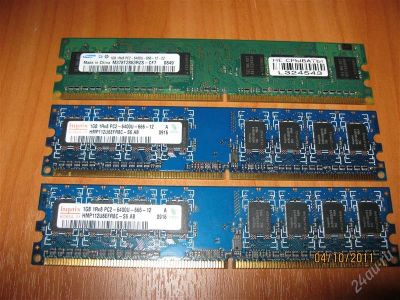 Лот: 1237957. Фото: 1. DDR 2 / 6400Mhz/ 1 Gb три штуки... Оперативная память