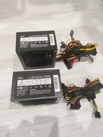 Лот: 24880225. Фото: 1. 500W HIPER HPA500 (24+2x4pin+6... Корпуса, блоки питания