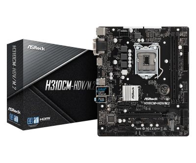 Лот: 21324837. Фото: 1. Материнская плата ASRock H310CM-HDV... Материнские платы