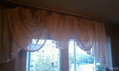 Лот: 12089308. Фото: 1. Ламбрикен тюль 3,2 м высота максимальная... Шторы, тюль