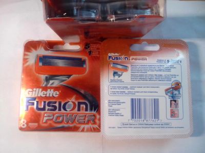 Лот: 2997622. Фото: 1. " Gillette Fusion Power ", кассеты... Мужская парфюмерия