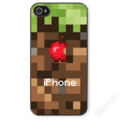 Лот: 2553603. Фото: 1. Чехол для iPhone 4/4S Minecraft. Чехлы, бамперы