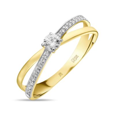 Лот: 24650435. Фото: 1. Кольцо с фианитами. Кольца, перстни