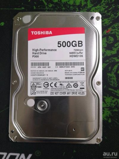 Лот: 13276731. Фото: 1. Жесткий диск HDD 500Gb Toshiba... Жёсткие диски (HDD)