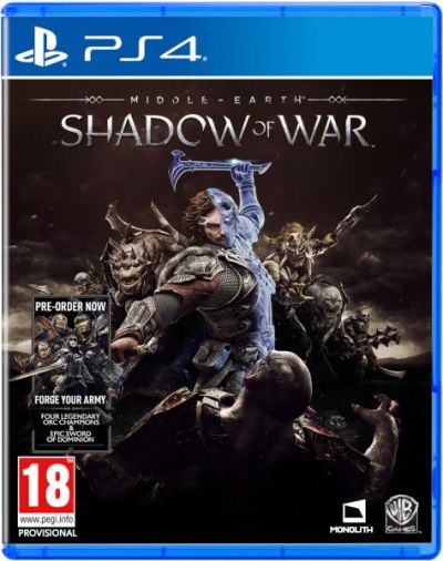 Лот: 10455788. Фото: 1. middle earth shadow of war PS4... Игры для консолей
