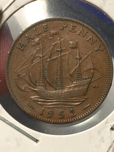 Лот: 20006947. Фото: 1. Великобритания ½ пенни, 1952. Великобритания и острова