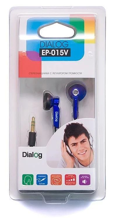 Лот: 4545884. Фото: 1. Наушники Dialog EP-015V Blue Dialog... Наушники, гарнитуры