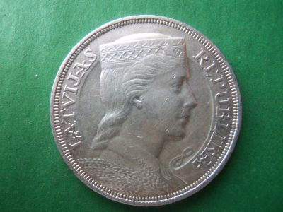 Лот: 18600586. Фото: 1. Латвия 5 лат 1931 г.,серебро. Страны СНГ и Балтии