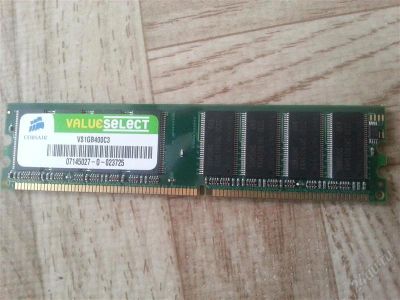 Лот: 2693369. Фото: 1. Corsair DDR 1GB (PC-3200) 400MHz... Оперативная память