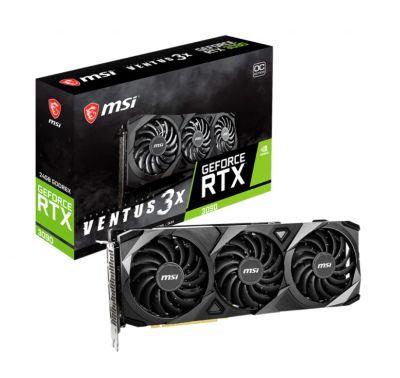 Лот: 18168121. Фото: 1. MSI GeForce RTX 3090 Ventus 3X... Видеокарты