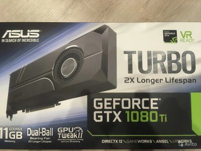Лот: 11619940. Фото: 1. Asus Turbo GTX 1080Ti. Видеокарты