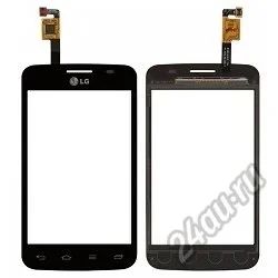 Лот: 5697874. Фото: 1. Тачскрин LG E445 L4 Dual Черный... Дисплеи, дисплейные модули, тачскрины