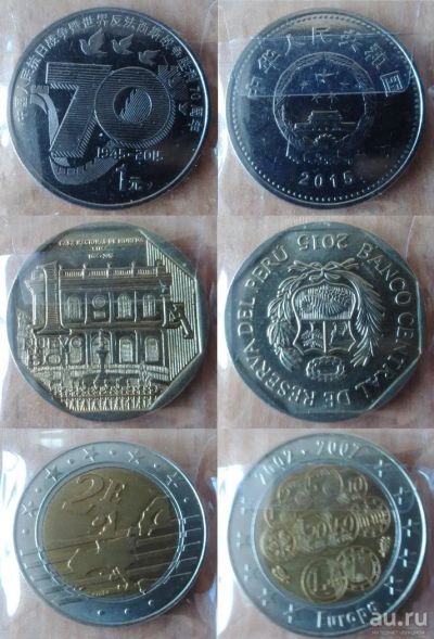 Лот: 9427201. Фото: 1. 1 юань (70 лет Победе 2015 года... Остальные страны