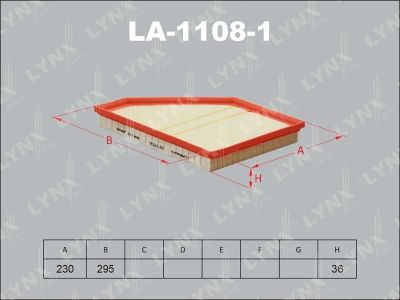 Лот: 13356920. Фото: 1. Lynx LA-1108-1 Воздушный фильтр. Расходные материалы