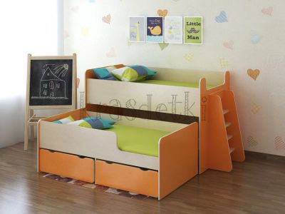 Лот: 10795043. Фото: 1. Кровать выкатная КД-15, для двух... Детские кровати и кроватки