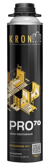 Лот: 21349567. Фото: 1. Пена монтажная KRONbuild всесезонная... Клеи, герметики, пена монтажная, клейкие ленты