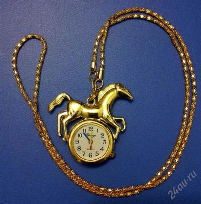 Лот: 2656739. Фото: 1. кулон - часы золотая лошадь. на... Оригинальные наручные часы