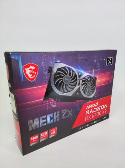 Лот: 19623854. Фото: 1. Видеокарта msi rx 6700xt mech... Видеокарты