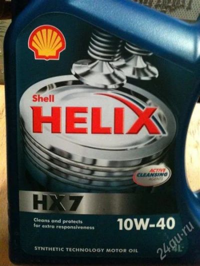 Лот: 1704952. Фото: 1. SHELL HX7 10w-40 полусинт. 4л. Масла, жидкости