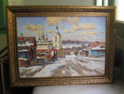 Лот: 17885023. Фото: 1. Картина "Смоленка" 35x50см,холст... Картины, рисунки