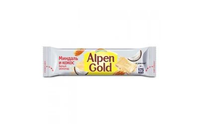 Лот: 10128748. Фото: 1. белый шоколад Alpen Gold. Миндаль... Корма