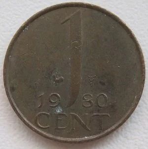Лот: 12148899. Фото: 1. Нидерланды 1 цент 1980. Европа