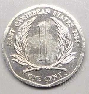 Лот: 18944548. Фото: 1. Карибские острова. 1 цент 2004г... Остальные страны