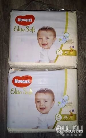 Лот: 14118494. Фото: 1. Подгузники Huggies Elite Soft... Детская гигиена