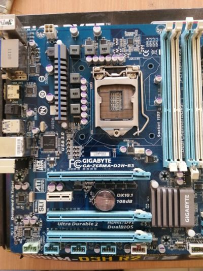 Лот: 16308818. Фото: 1. Мать gigabyte 1155soc Ga-z68ma-d2h-b3. Материнские платы