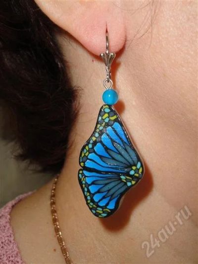 Лот: 366924. Фото: 1. Изделия из полимерной глины,cерьги... Серьги, каффы