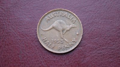 Лот: 9021943. Фото: 1. Австралия 1/2 пенни 1953г. Австралия и Океания