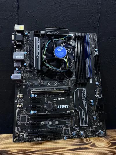 Лот: 18954358. Фото: 1. Комплект MSI B250 PC mate / celeron... Материнские платы