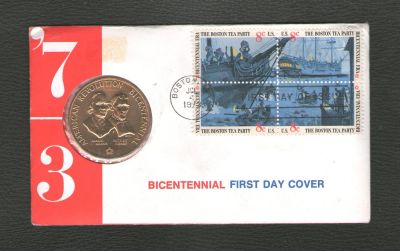 Лот: 16995980. Фото: 1. 1973 год. США. Конверт Первого... Америка