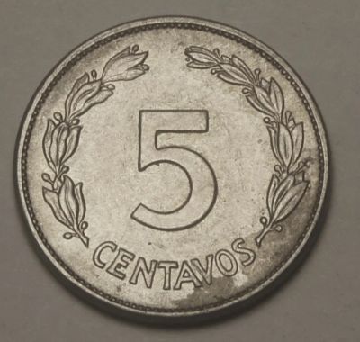 Лот: 4127543. Фото: 1. Эквадор.5 сентаво 1946 г.(418... Америка