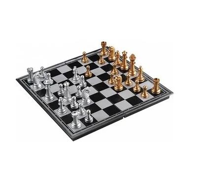 Лот: 8963937. Фото: 1. Шахматы магнитные большие (32... Шахматы, шашки, нарды