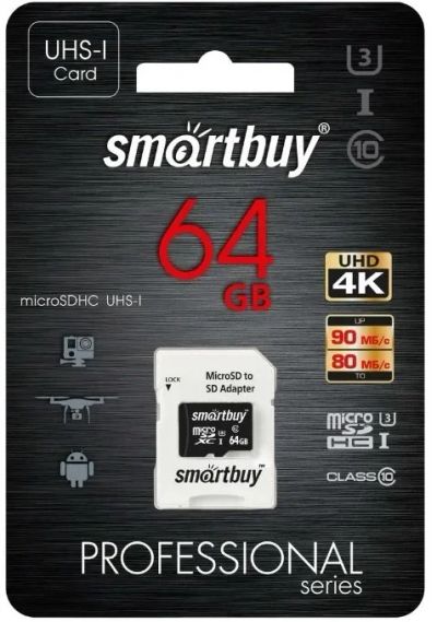 Лот: 12781494. Фото: 1. Карта памяти micro SDXC 64GB Smart... Карты памяти