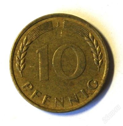 Лот: 2396025. Фото: 1. Германия. 10 пфеннигов 1950 г... Германия и Австрия