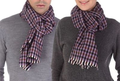 Лот: 5615104. Фото: 1. Шарф Aquascutum Denis Linen Club... Шарфы, платки